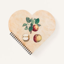 Rotäpfel mit Blätter Notizbuch
