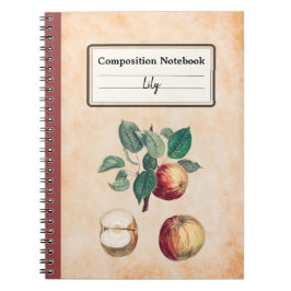 Rotäpfel mit Personalisierten Blätter Notizblock