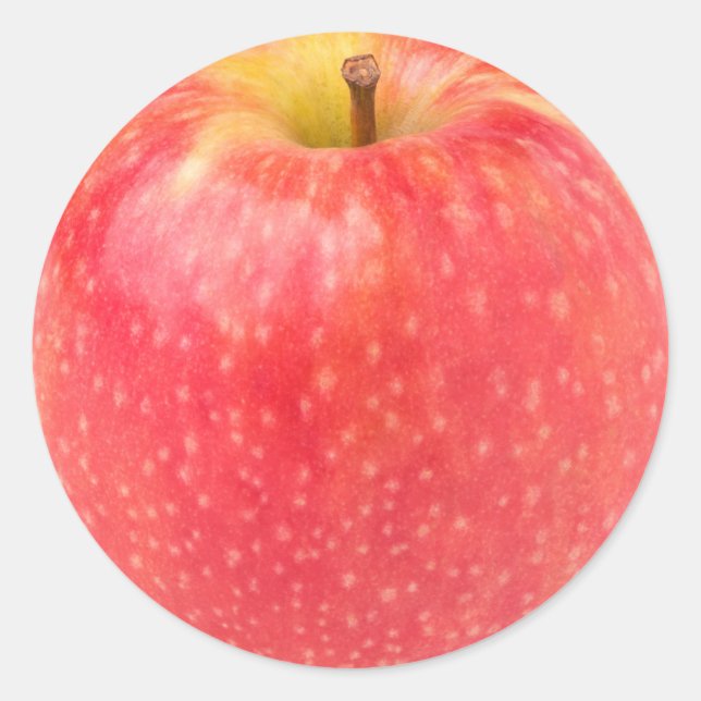 Rotapfel Runder Aufkleber (Vorderseite)