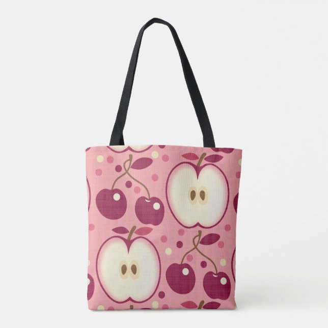 Rotäpfel und Kirschen Totbeutel Tasche (Rückseite)
