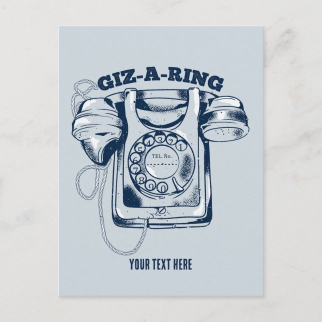 Rotarier Blau Postkarte (Vorderseite)