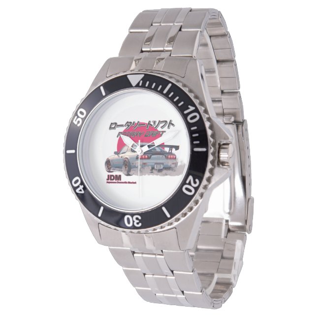 Rotary Drift RX-7 - Japanese Street Legend Armbanduhr (Schrägansicht)
