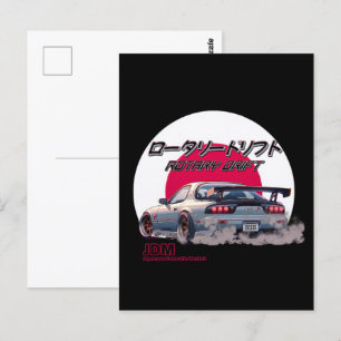 Rotary Drift RX-7 - Japanese Street Legend Postkarte