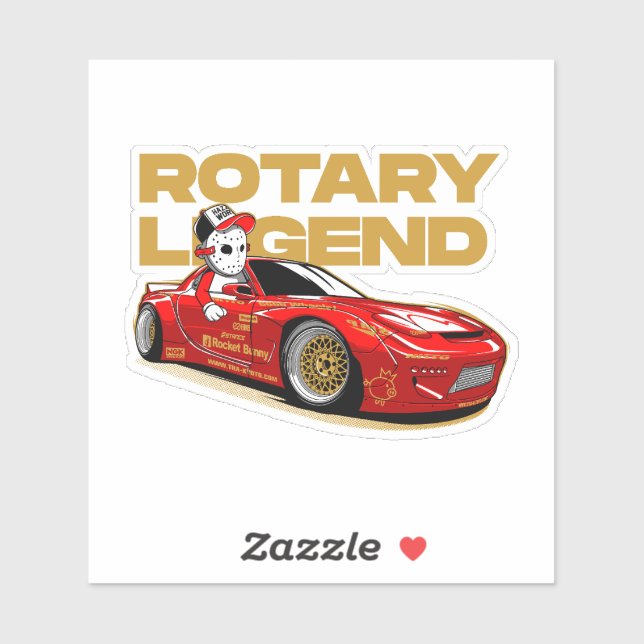ROTARY LEGEND ANIME STIL ROTARY RACING AUFKLEBER (Blatt)