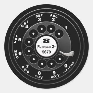 Rotary Phone Dial - Custom 921 Runder Aufkleber
