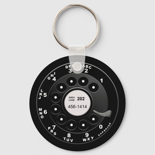 Rotary Phone Dial Schlüsselanhänger (Vorderseite)