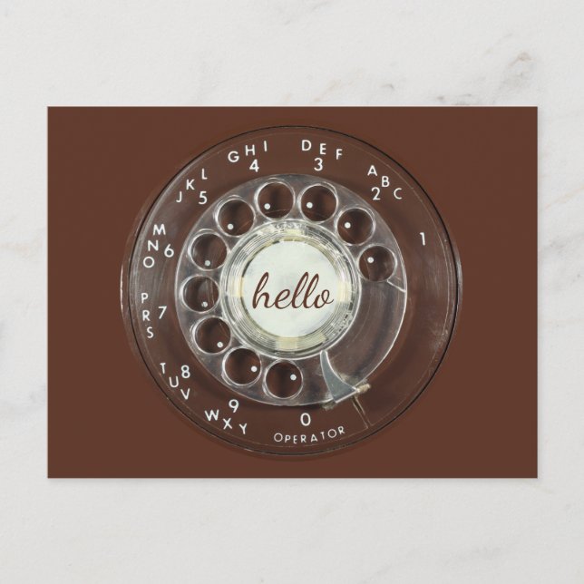 Rotary Phone Look Postkarte (Vorderseite)