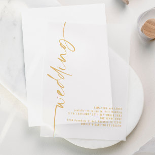 Rotated Calligraphy Gold Text Wedding