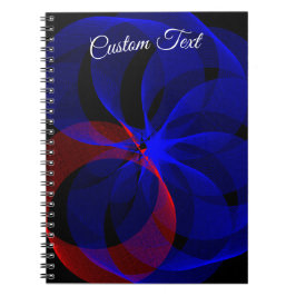 Rotating Blue Accent Geometric Spiral Notebook Notizblock