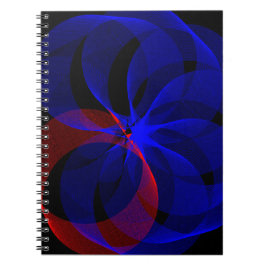 Rotating Blue Accent Geometric Spiral Notebook Notizblock
