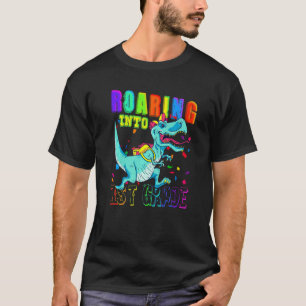 Rotation in den ersten Grad Dinosaurier Rex zurück T-Shirt
