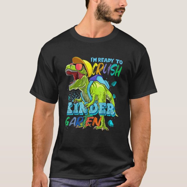 Rotation in den Kindergarten Dinosaurier, um zurüc T-Shirt (Vorderseite)