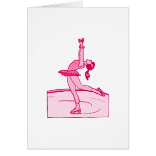 Rotation rose de patineur