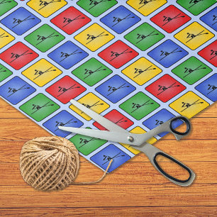 Rotation von Primärfarben gemustert Seidenpapier