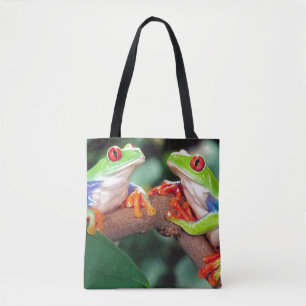 Rotaug-Laubfrosch-Paar, Agalychinis callidryas, Tasche