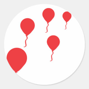 Rotballonsymbol Runder Aufkleber