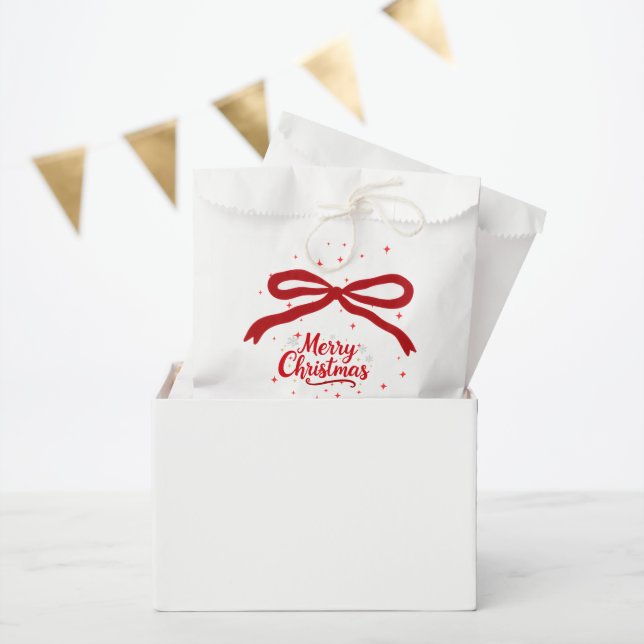 Rotband-Weihnachtsgeschäft-Geschenkanhänger Geschenktütchen (Party)