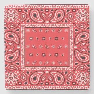 Rotbandana paisley bandanas Rap Hip Hop Steinuntersetzer
