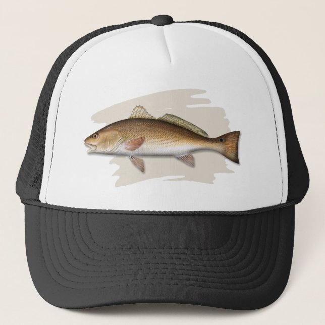 Rotbarsch (Red Drum) Trucker Hat Truckerkappe (Vorderseite)