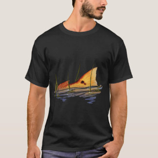 Rotbarschschwanzjagd im Gras T-Shirt