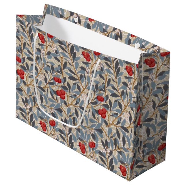 Rotbeerbaum, William Morris Große Geschenktüte (Vorderseite Schrägansicht)