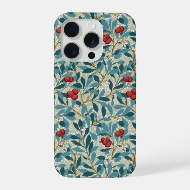 Rotbeerbaum, William Morris iPhone 15 Pro Hülle (Rückseite)