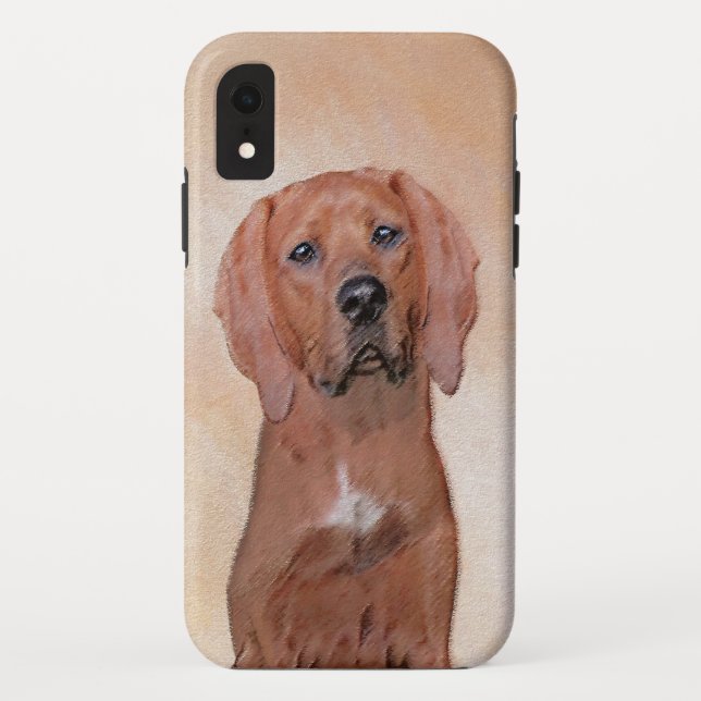 Rotbein-Innenmalerei - Niedliche Original Hundkuns Case-Mate iPhone Hülle (Rückseite)