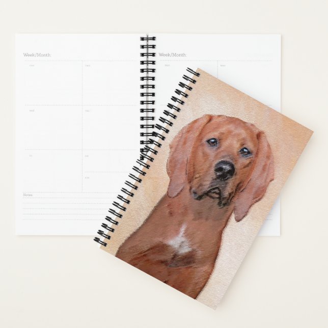 Rotbein-Innenmalerei - Niedliche Original Hundkuns Planer (Anzeige)