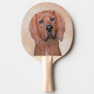 Rotbein-Innenmalerei - Niedliche Original Hundkuns Tischtennis Schläger