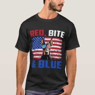 Rotbeißiger und blau-schwarzer brauner Dobermann-H T-Shirt