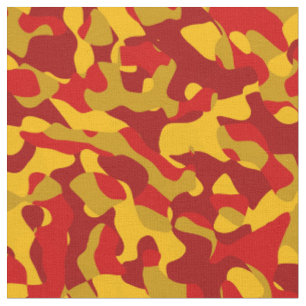 Rotbild und gelbes Camouflage Druckmuster Stoff