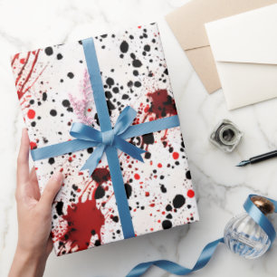 Rotblut-Spritzer-Muster Geschenkpapier