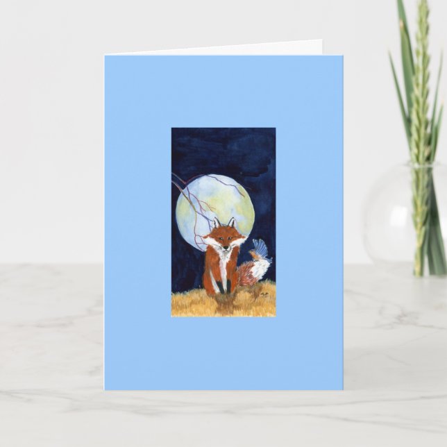 Rotblütenvogel Karte (Vorderseite)