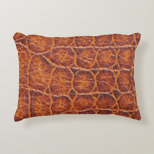 Rotbraune Alligator-Skin Dekokissen