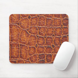 Rotbraune Alligator-Skin Print Mouse Pad Mousepad