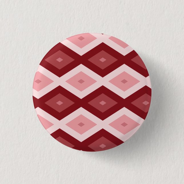 Rotdiamantenmuster Button (Vorderseite)