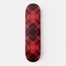 Rotdiamantenmuster Tartan Skateboard