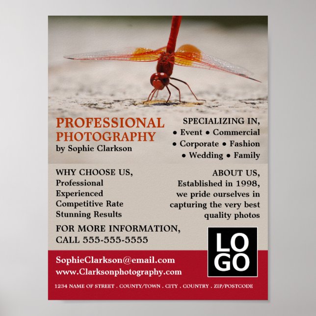 Rotdrachenfliege, Fotografie, Fotograf - Verleih Poster (Vorne)