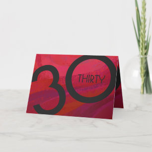 Rote 30er-Jahresgeburtstag Karte