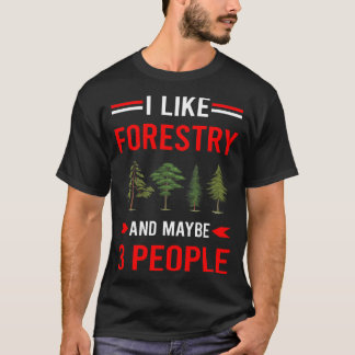 Rote 3 Personen Forstwirtschaft T-Shirt