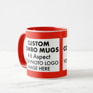 Rote 4:6 Landschaft 2 x Fotorahmen benutzerdefinie Tasse
