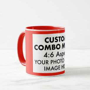 Rote 4:6 Landschaftsfoto-Rahmen Custom Combo Tasse