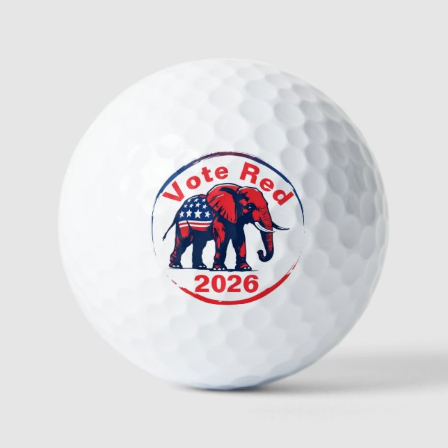 Rote Abstimmung 2026 Golfball (Vorderseite)