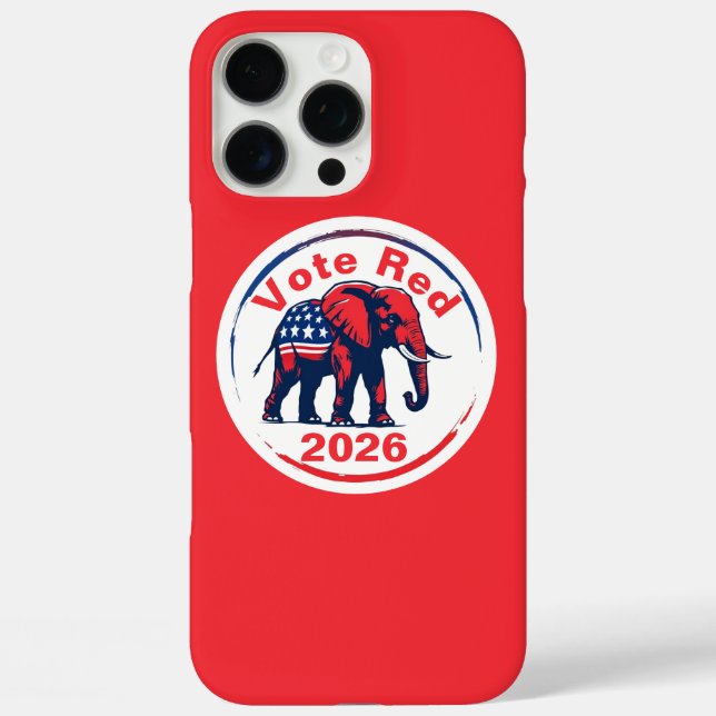 Rote Abstimmung 2026 iPhone 16 Pro Max Hülle (Rückseite)