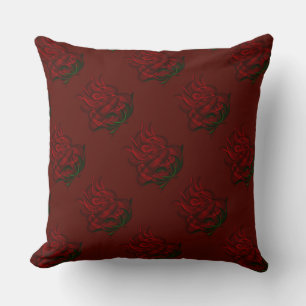 Rote Abstrakte Rote Rosen Kissen