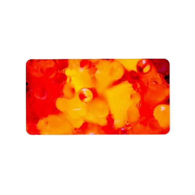 Rote Abstraktion Adressaufkleber (Vorne)
