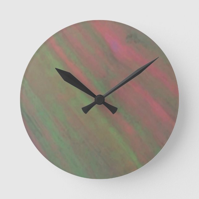 Rote Abstraktion Runde Wanduhr (Vorderseite)