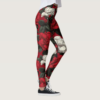 Rote Active Wear Gardenien Akzentgeschenke für Mut Leggings