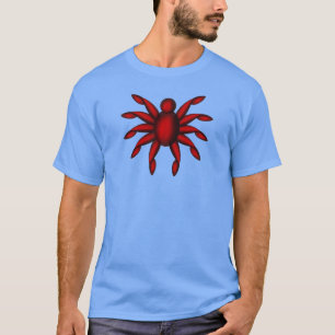 Rote Alien-Spinne Abstraktes Wesen  T-Shirt