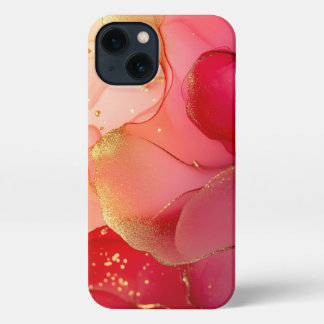 Rote Alkoholfarbe Moderne Kunst elegantes Mädchen iPhone Hülle